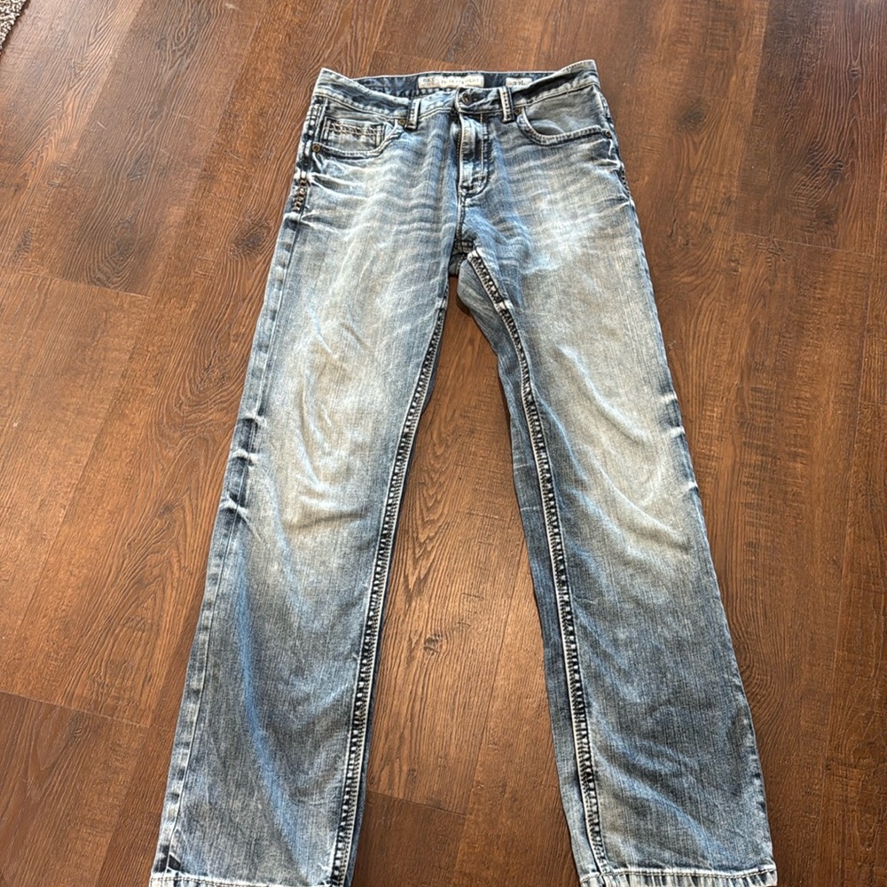 BKE Denim Tyler Straight size 32L light denim wash